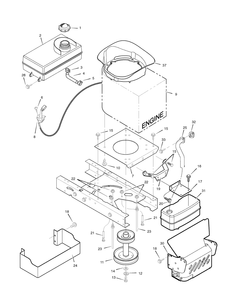Engine Mount Diagram and Parts List for 405606X78B 2006 Briggs and Stratton Lawn Tractor